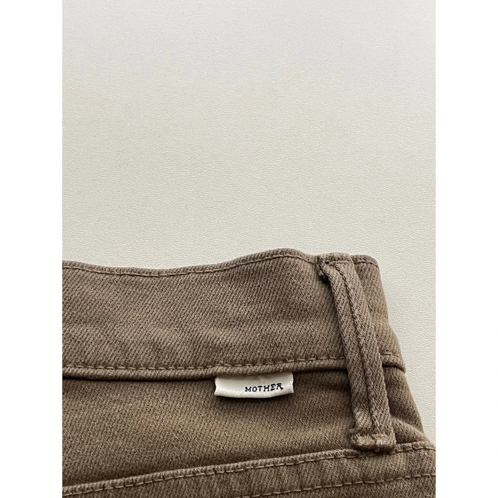Mother The Insider Crop Step‎ Fray Jeans Capers Brown High Waisted Size 27 NEW